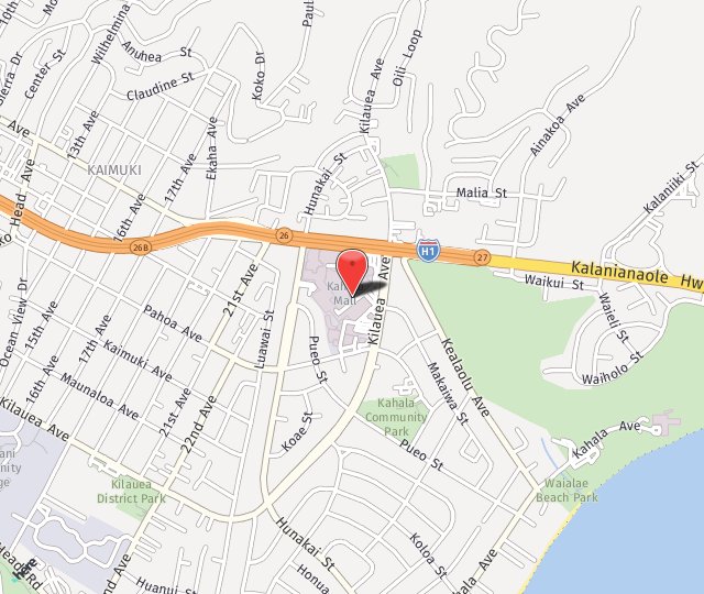 Location Map: 4211 Waialae Avenue Honolulu, HI 96816